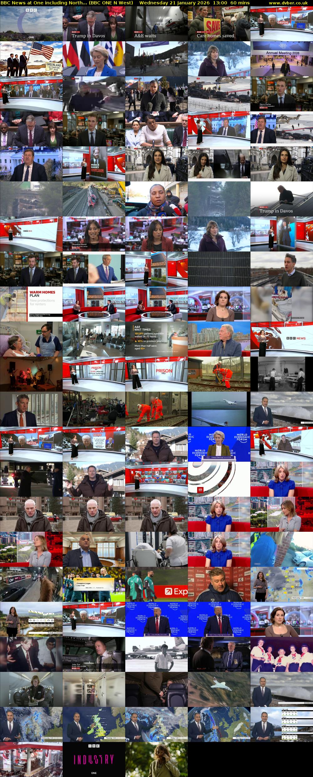 BBC News at One including North... (BBC ONE N West) Wednesday 21 January 2026 13:00 - 14:00