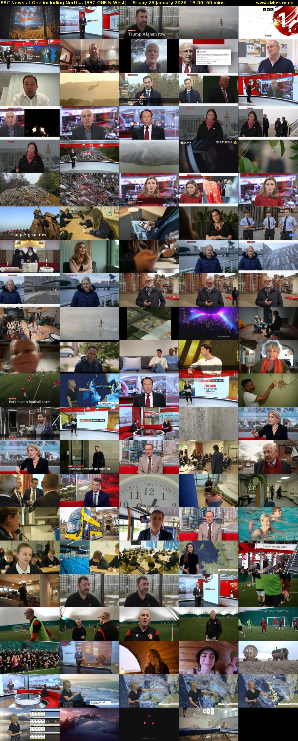 BBC News at One including North... (BBC ONE N West) Friday 23 January 2026 13:00 - 14:00