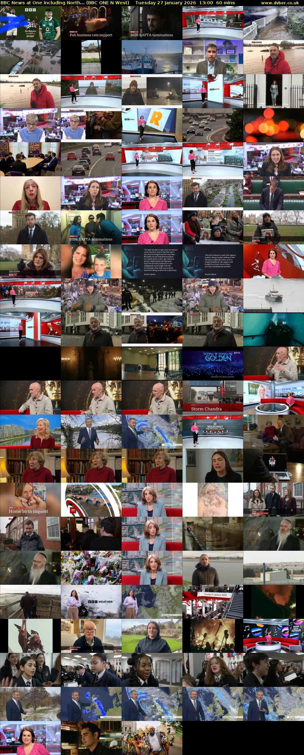 BBC News at One including North... (BBC ONE N West) Tuesday 27 January 2026 13:00 - 14:00