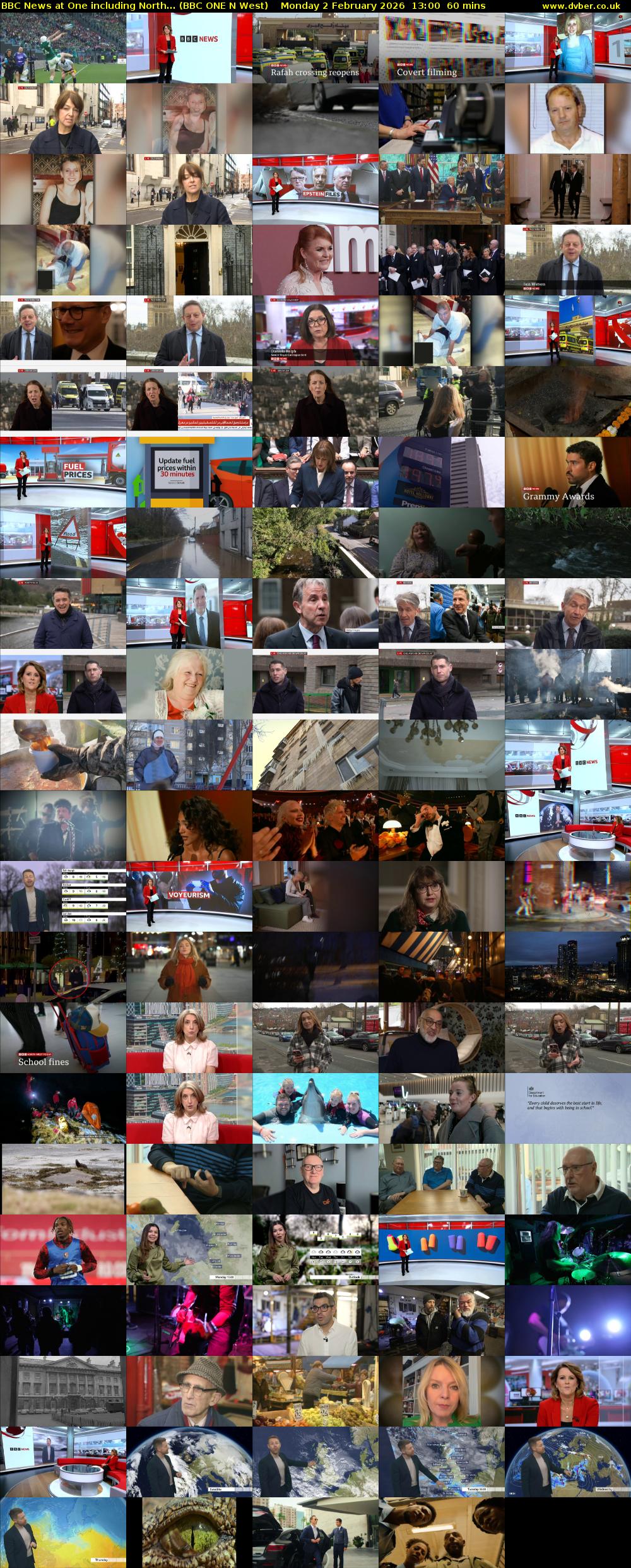 BBC News at One including North... (BBC ONE N West) Monday 2 February 2026 13:00 - 14:00