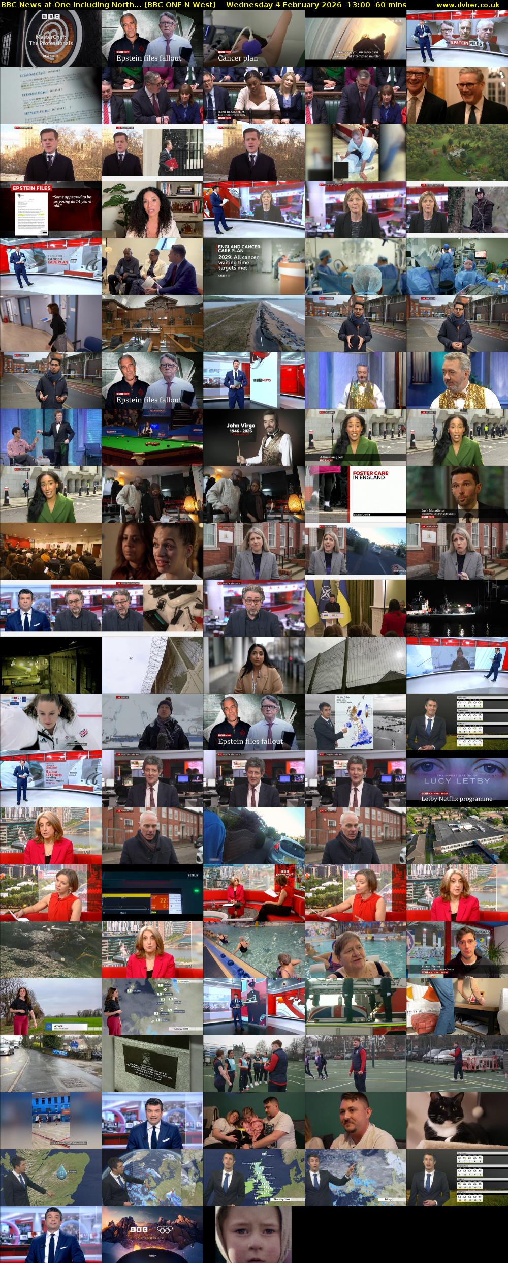 BBC News at One including North... (BBC ONE N West) Wednesday 4 February 2026 13:00 - 14:00