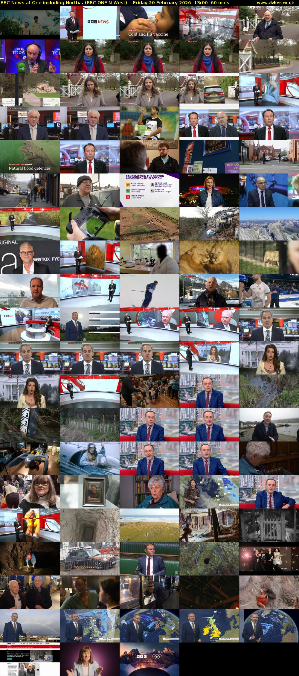 BBC News at One including North... (BBC ONE N West) Friday 20 February 2026 13:00 - 14:00