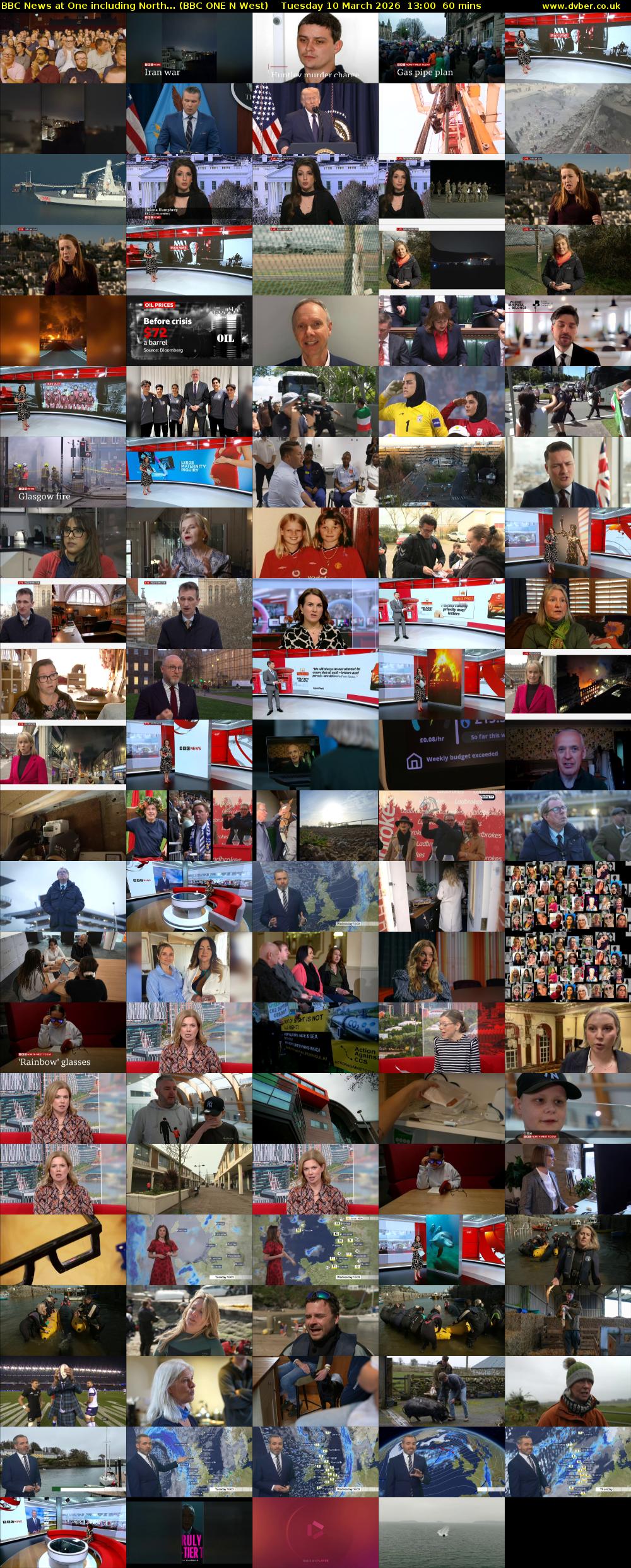 BBC News at One including North... (BBC ONE N West) Tuesday 10 March 2026 13:00 - 14:00