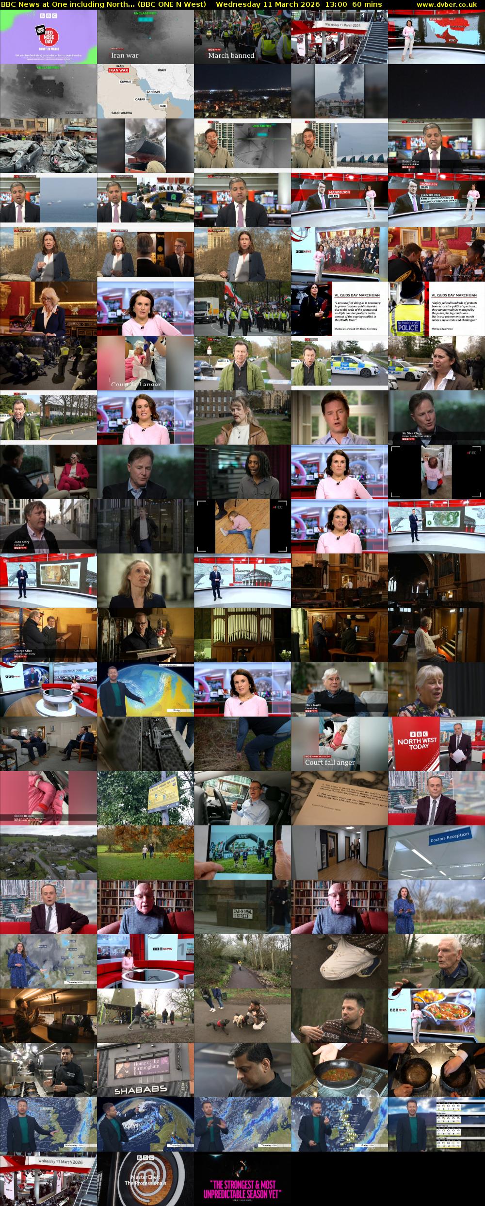 BBC News at One including North... (BBC ONE N West) Wednesday 11 March 2026 13:00 - 14:00