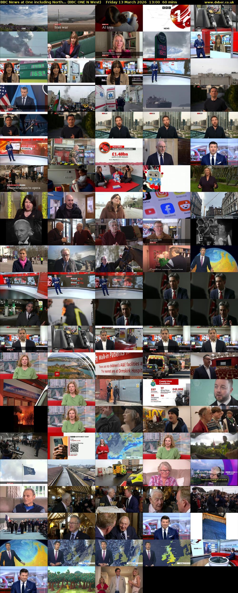 BBC News at One including North... (BBC ONE N West) Friday 13 March 2026 13:00 - 14:00