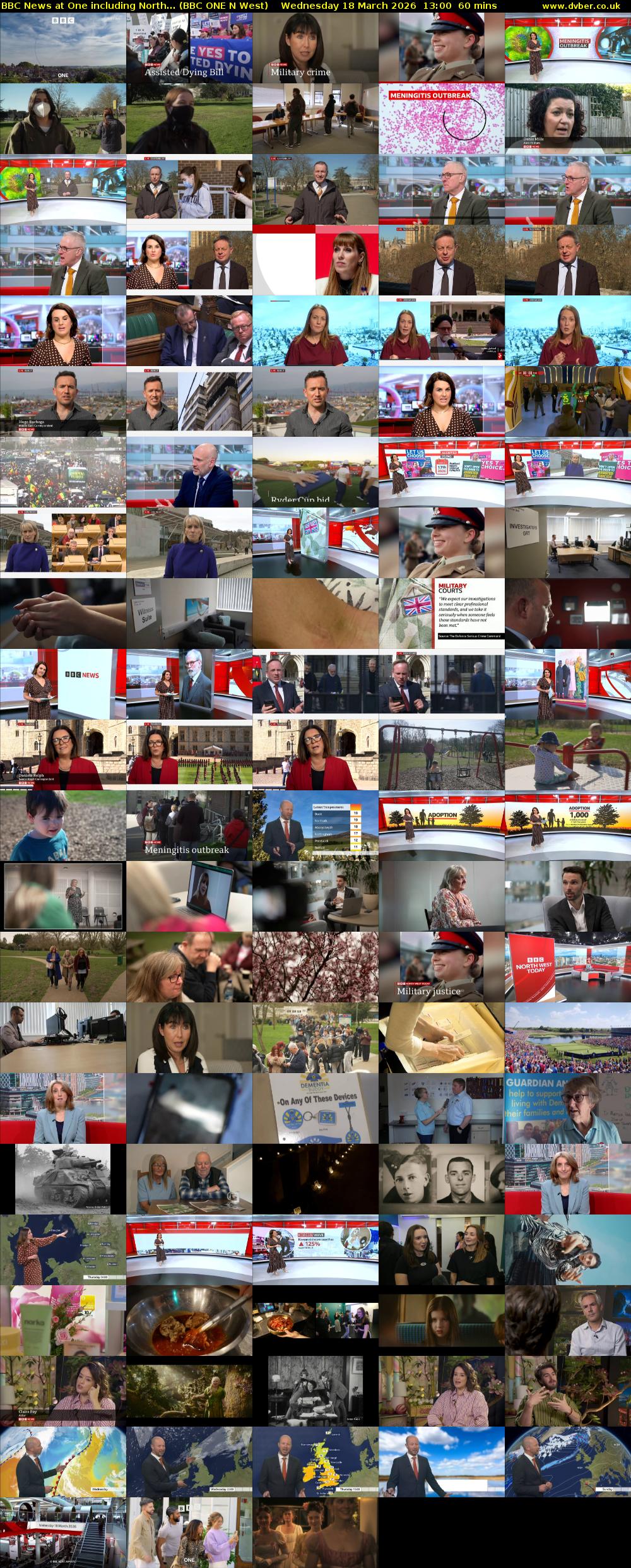 BBC News at One including North... (BBC ONE N West) Wednesday 18 March 2026 13:00 - 14:00