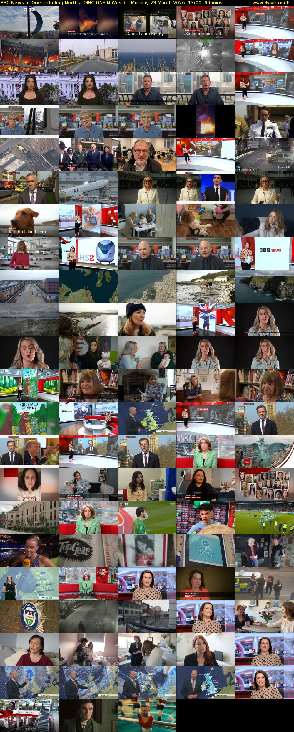 BBC News at One including North... (BBC ONE N West) Monday 23 March 2026 13:00 - 14:00