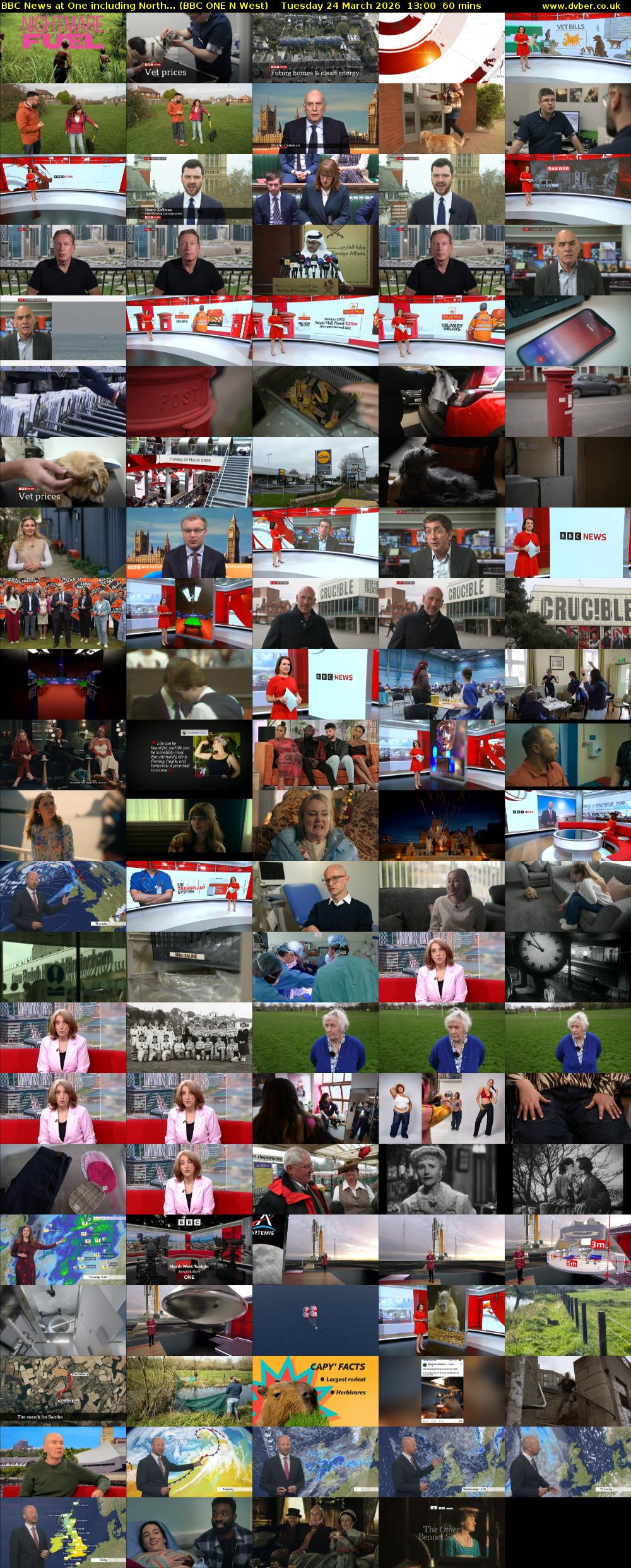 BBC News at One including North... (BBC ONE N West) Tuesday 24 March 2026 13:00 - 14:00