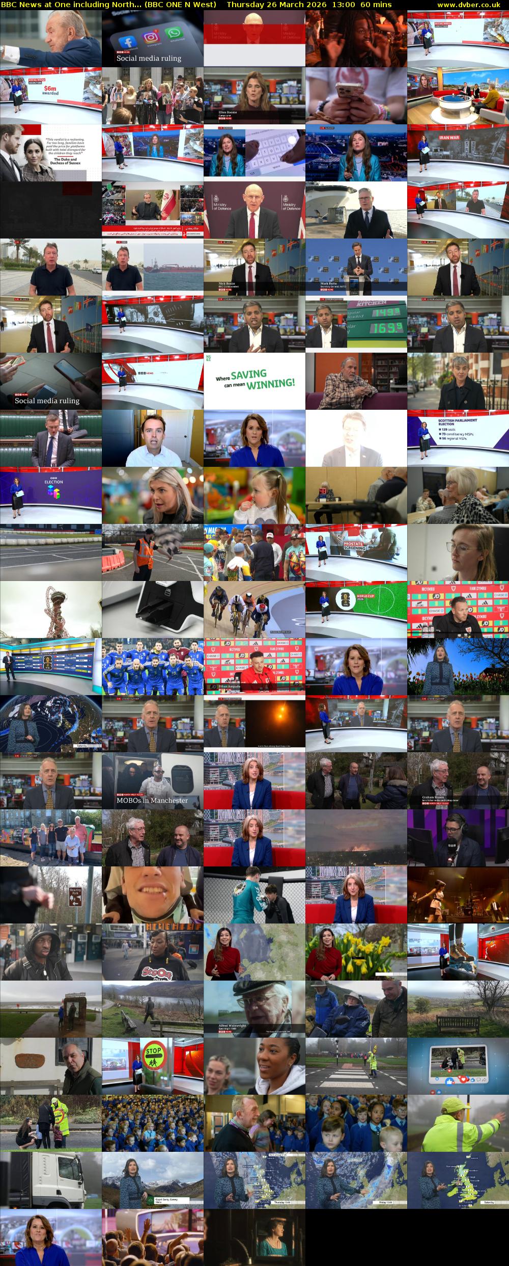 BBC News at One including North... (BBC ONE N West) Thursday 26 March 2026 13:00 - 14:00