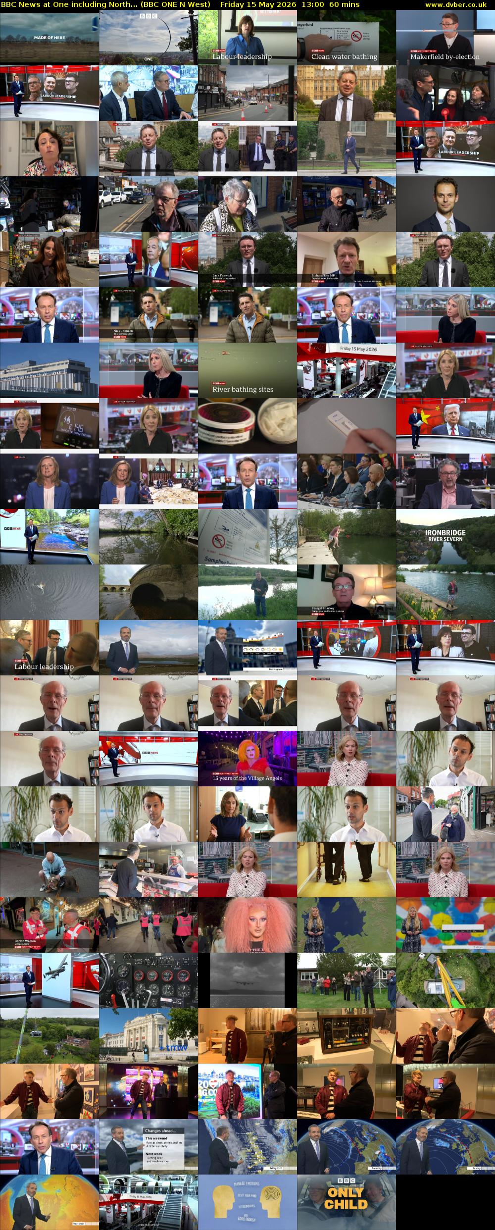 BBC News at One including North... (BBC ONE N West) Friday 15 May 2026 13:00 - 14:00