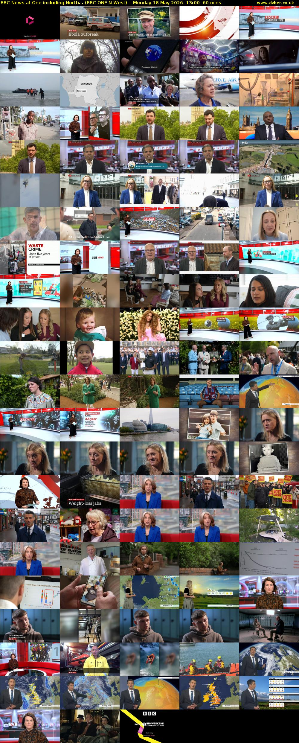 BBC News at One including North... (BBC ONE N West) Monday 18 May 2026 13:00 - 14:00