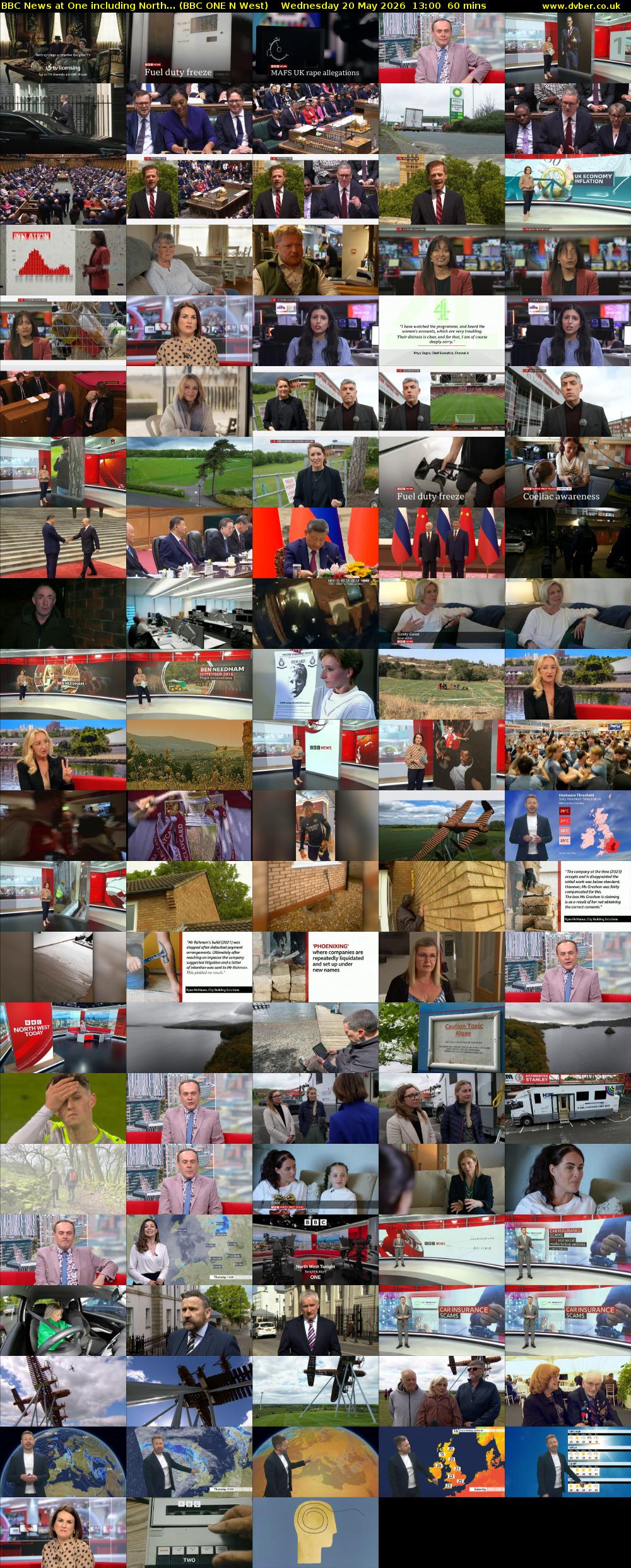 BBC News at One including North... (BBC ONE N West) Wednesday 20 May 2026 13:00 - 14:00