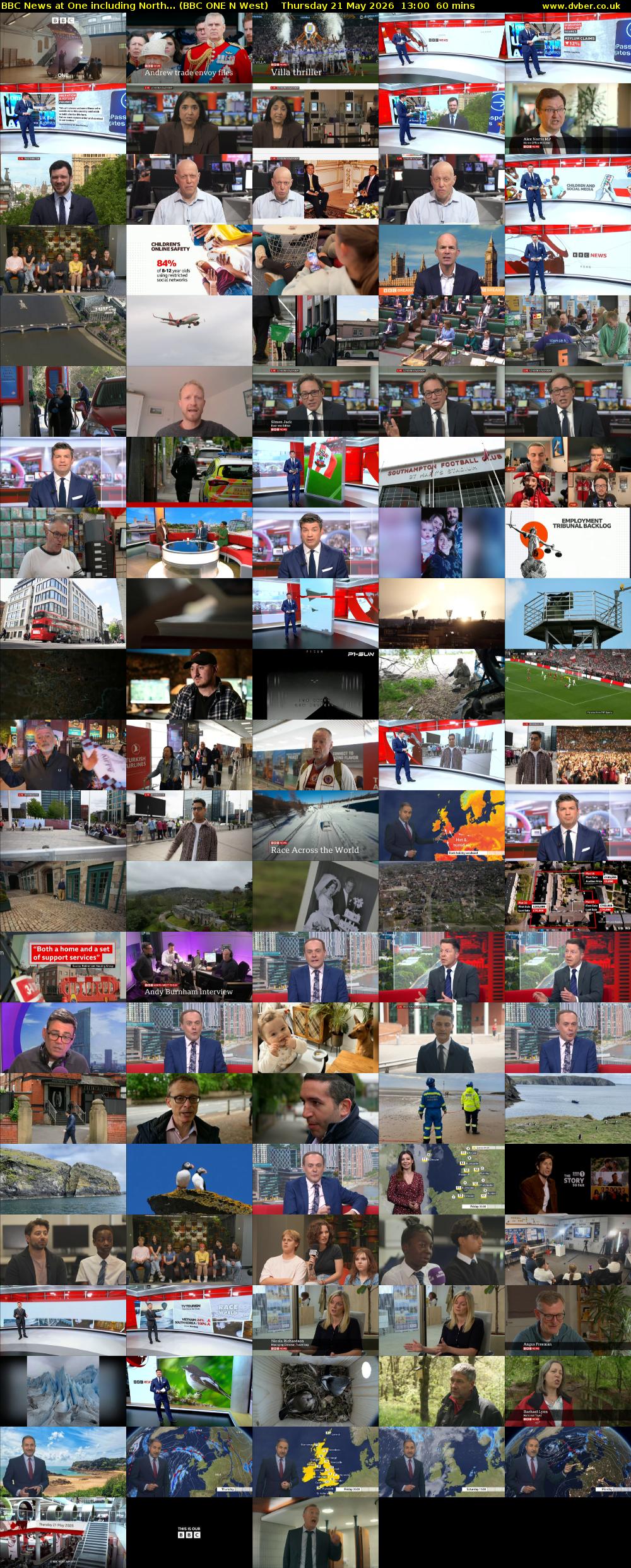 BBC News at One including North... (BBC ONE N West) Thursday 21 May 2026 13:00 - 14:00