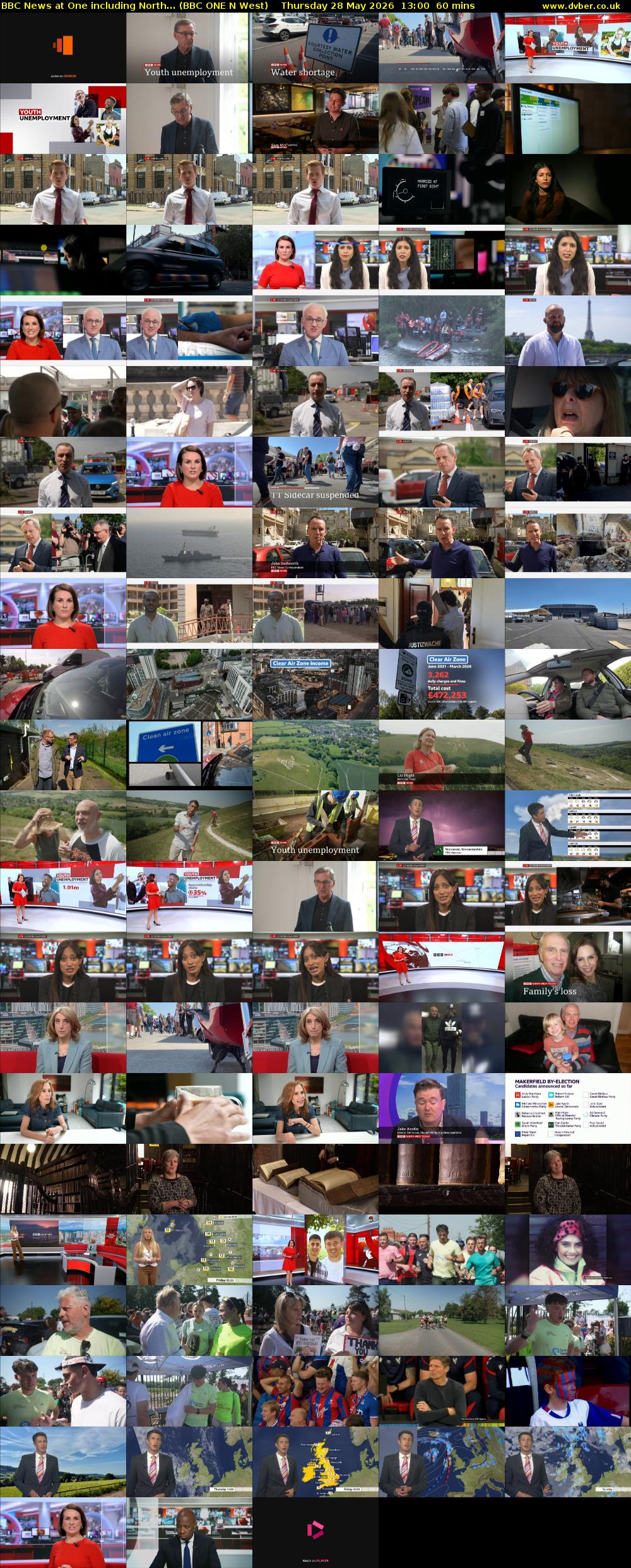 BBC News at One including North... (BBC ONE N West) Thursday 28 May 2026 13:00 - 14:00