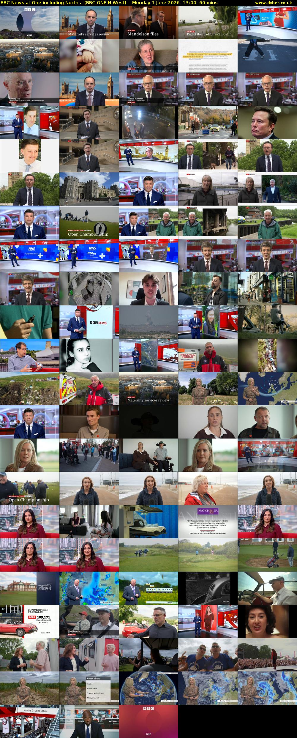 BBC News at One including North... (BBC ONE N West) Monday 1 June 2026 13:00 - 14:00