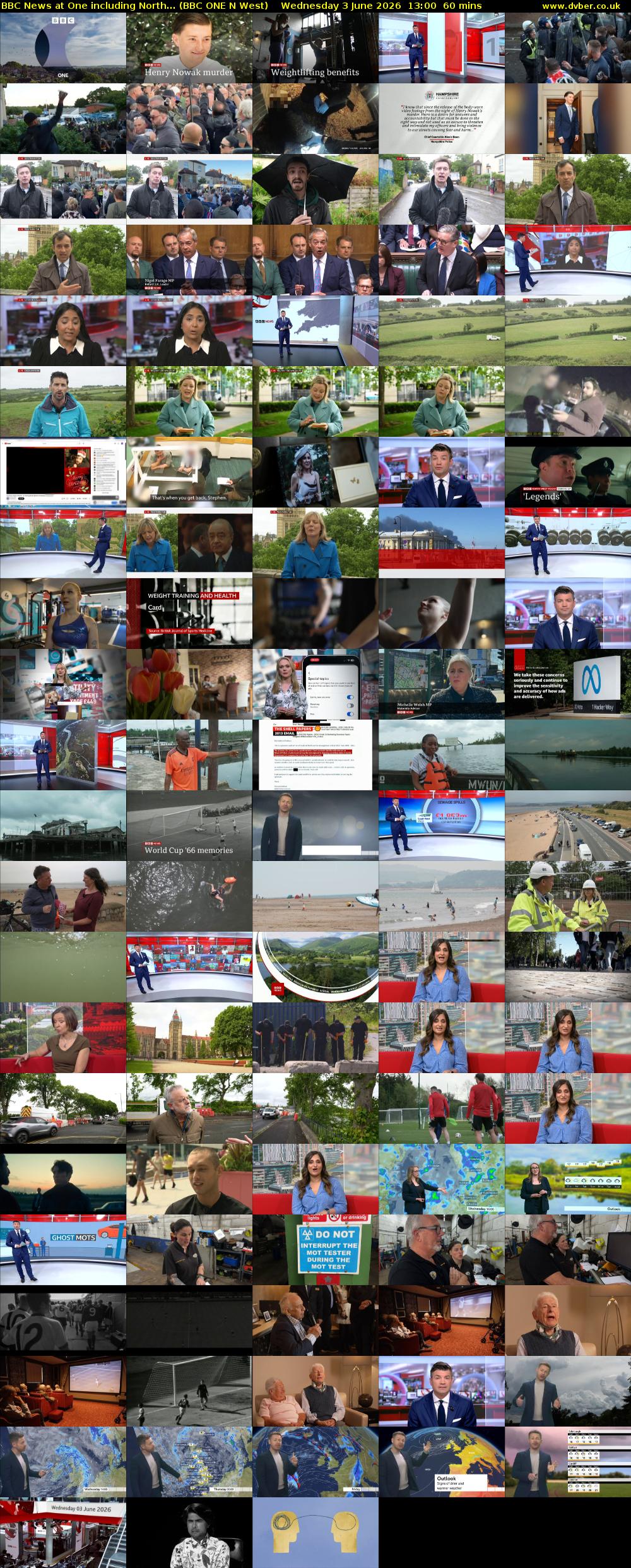 BBC News at One including North... (BBC ONE N West) Wednesday 3 June 2026 13:00 - 14:00