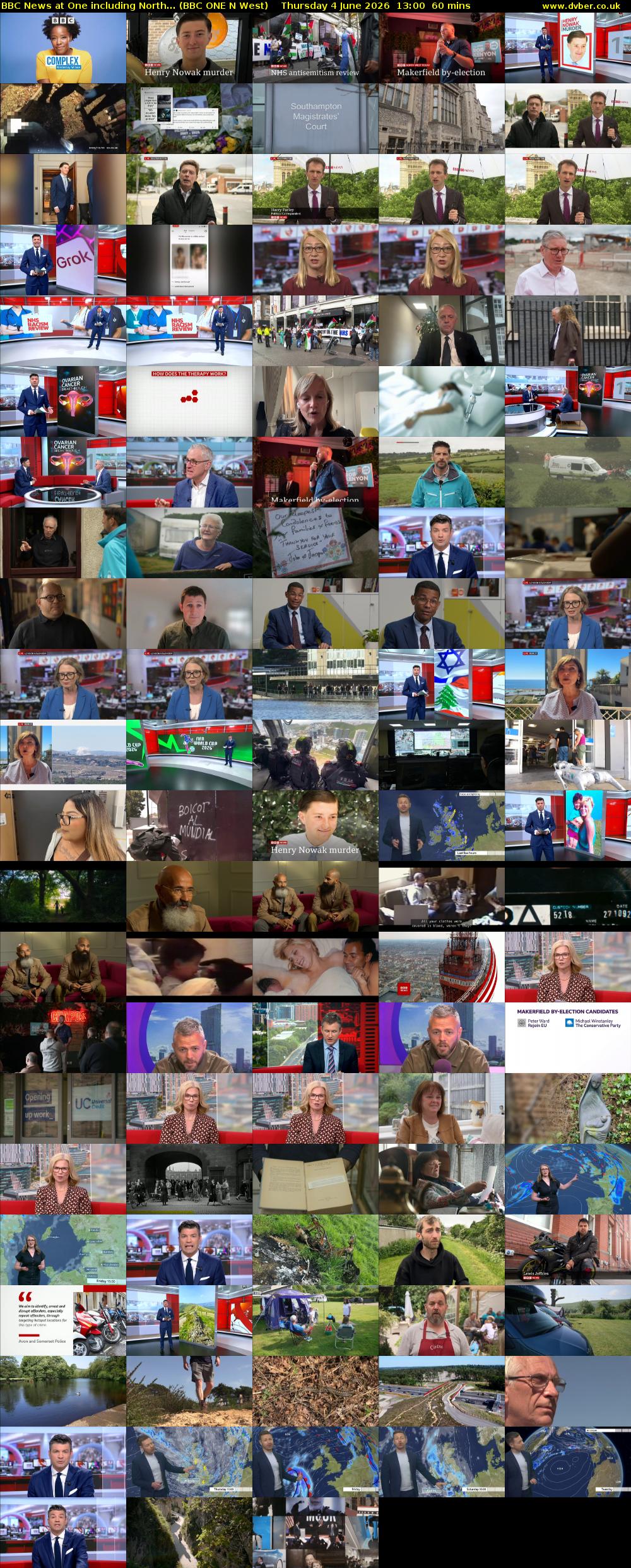 BBC News at One including North... (BBC ONE N West) Thursday 4 June 2026 13:00 - 14:00