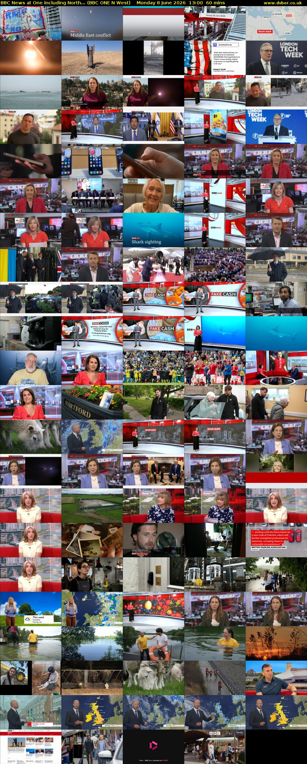 BBC News at One including North... (BBC ONE N West) Monday 8 June 2026 13:00 - 14:00