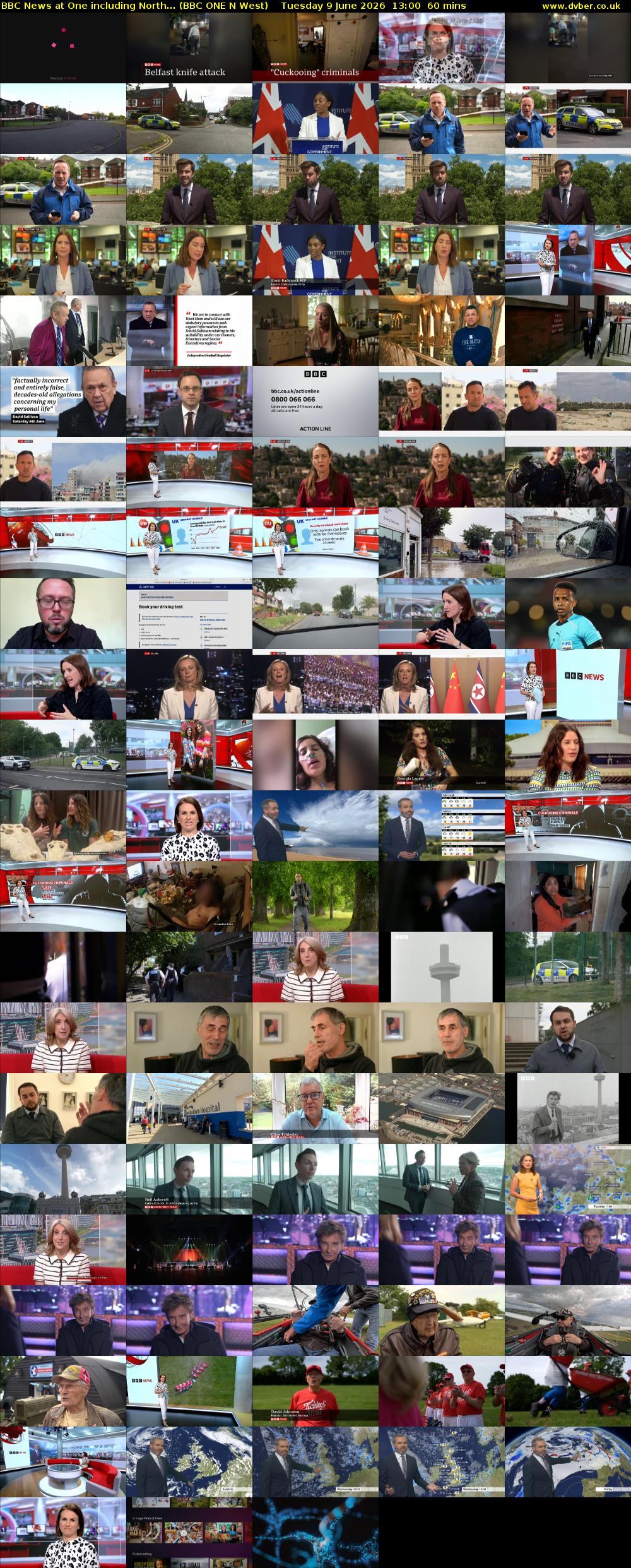 BBC News at One including North... (BBC ONE N West) Tuesday 9 June 2026 13:00 - 14:00