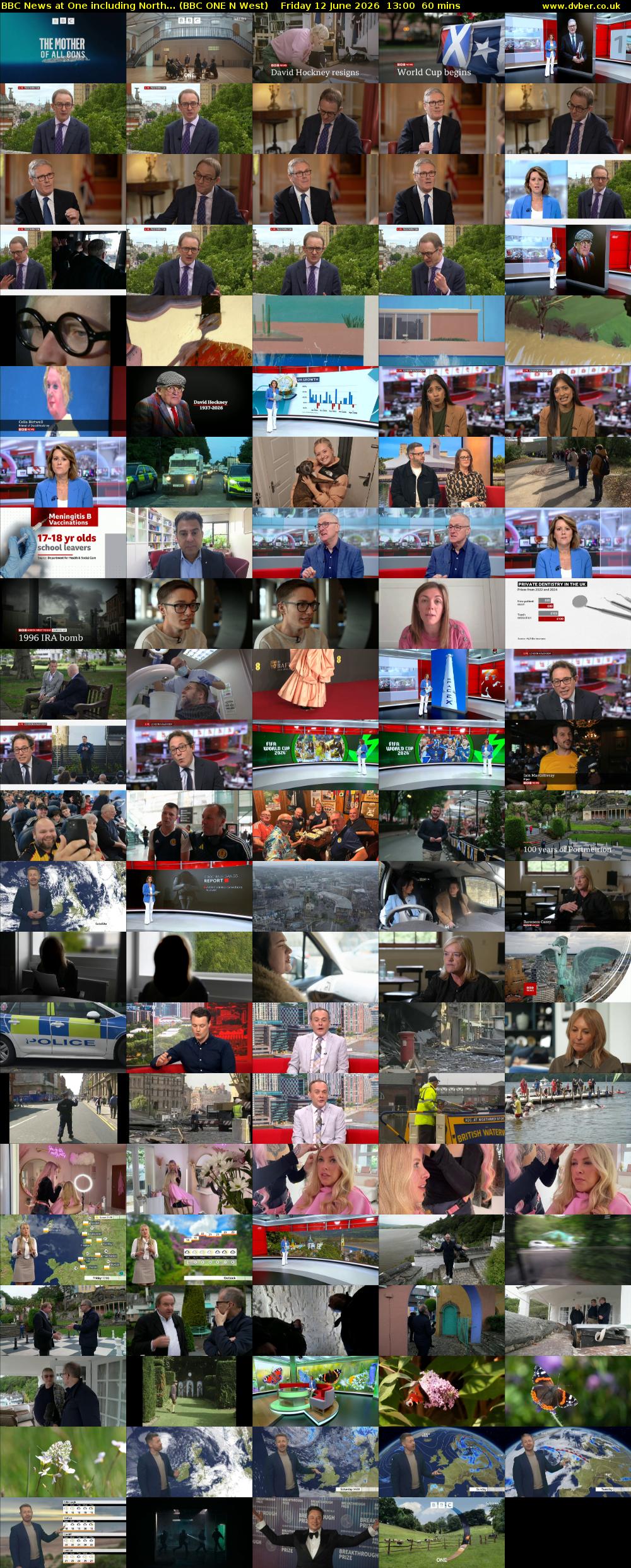 BBC News at One including North... (BBC ONE N West) Friday 12 June 2026 13:00 - 14:00
