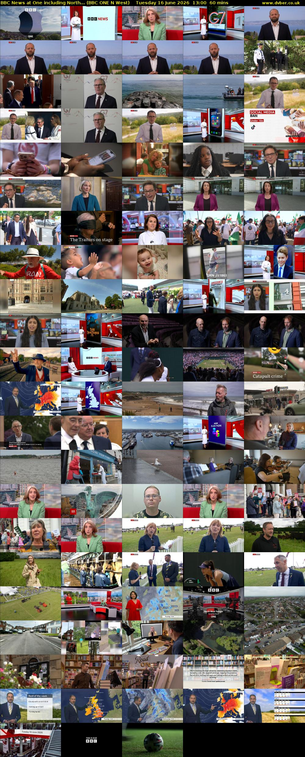BBC News at One including North... (BBC ONE N West) Tuesday 16 June 2026 13:00 - 14:00