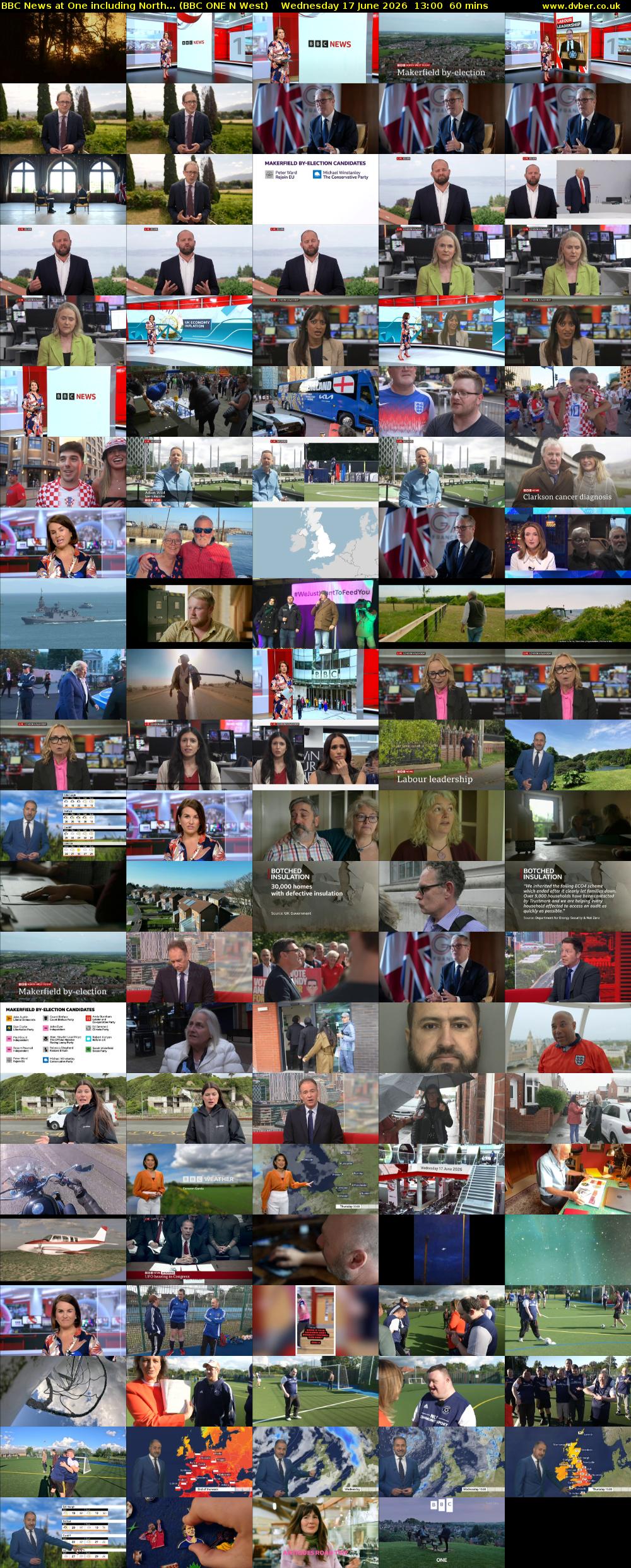 BBC News at One including North... (BBC ONE N West) Wednesday 17 June 2026 13:00 - 14:00