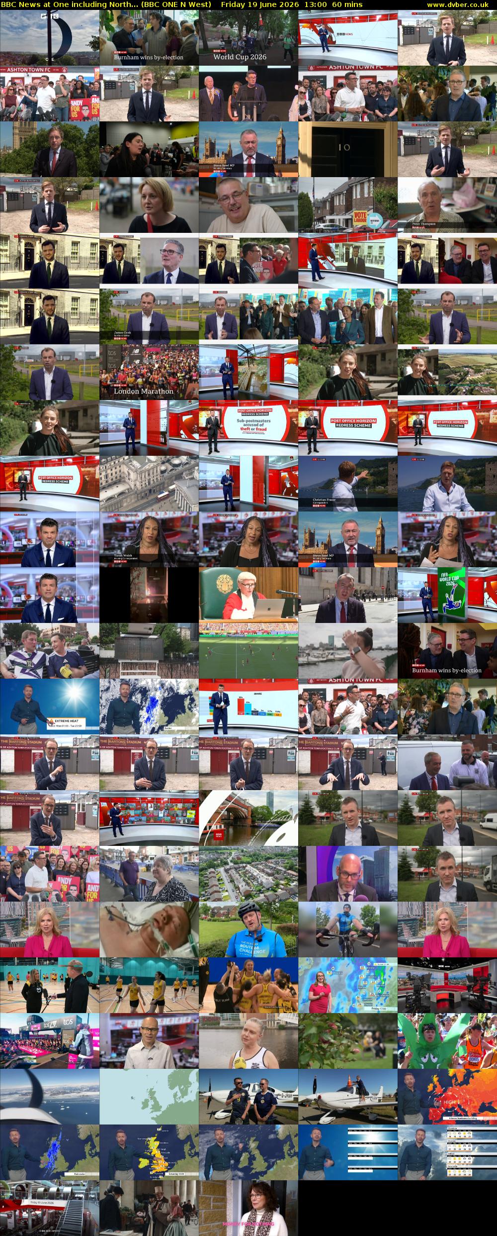 BBC News at One including North... (BBC ONE N West) Friday 19 June 2026 13:00 - 14:00