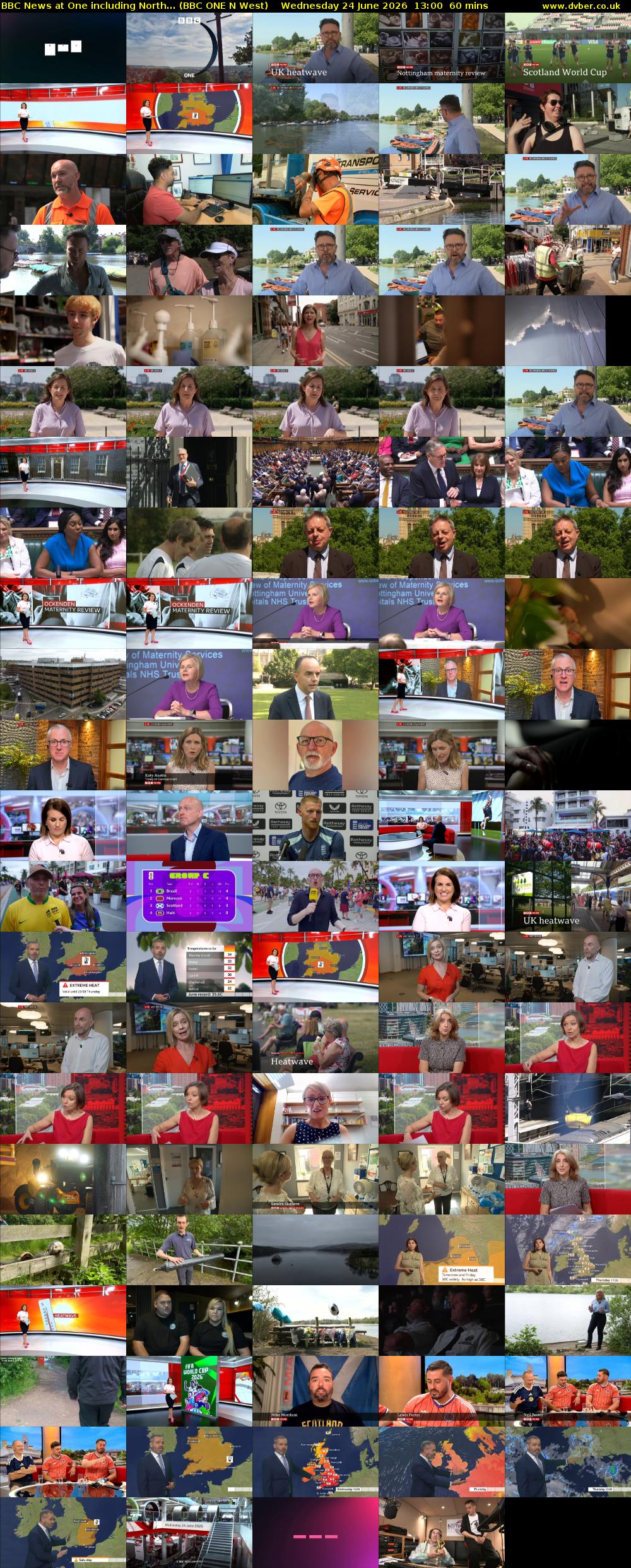 BBC News at One including North... (BBC ONE N West) Wednesday 24 June 2026 13:00 - 14:00