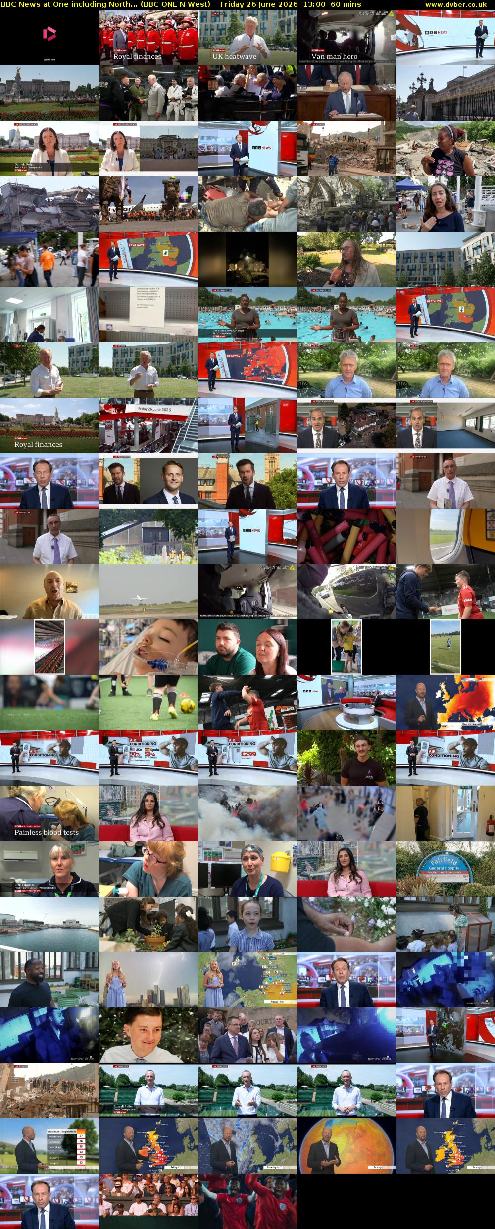 BBC News at One including North... (BBC ONE N West) Friday 26 June 2026 13:00 - 14:00
