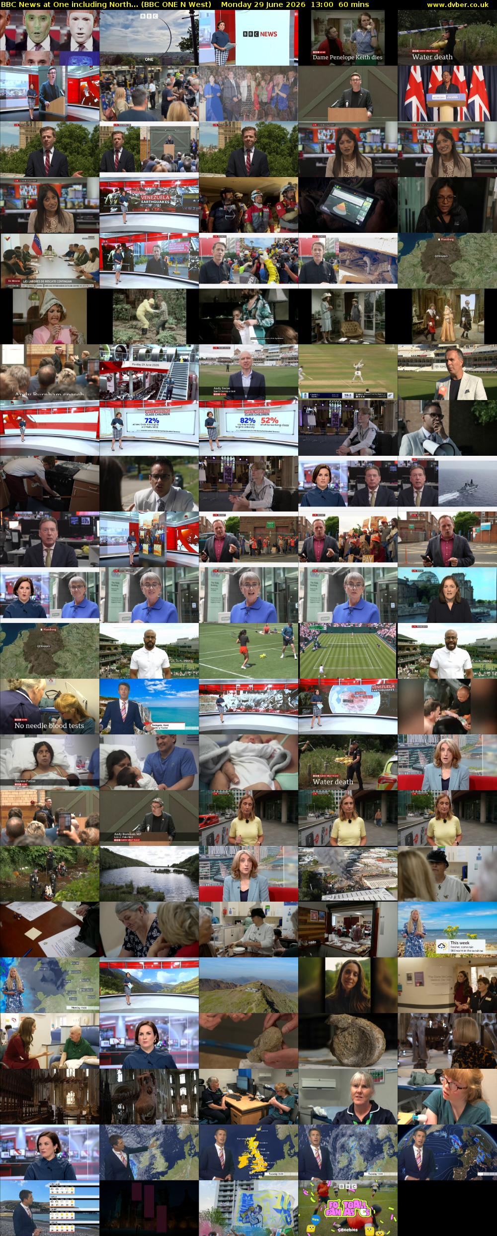 BBC News at One including North... (BBC ONE N West) Monday 29 June 2026 13:00 - 14:00