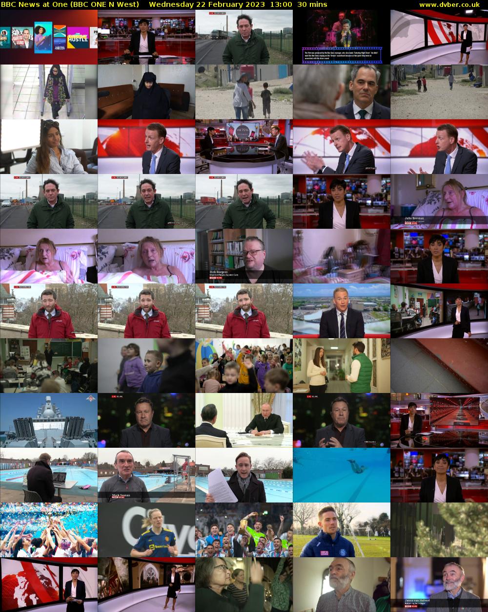 BBC News at One (BBC ONE N West) Wednesday 22 February 2023 13:00 - 13:30
