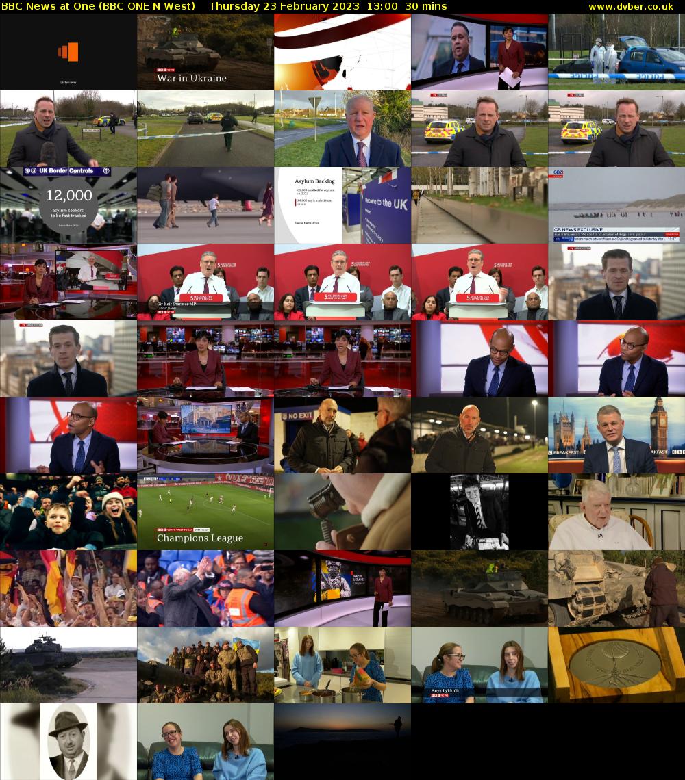 BBC News at One (BBC ONE N West) Thursday 23 February 2023 13:00 - 13:30