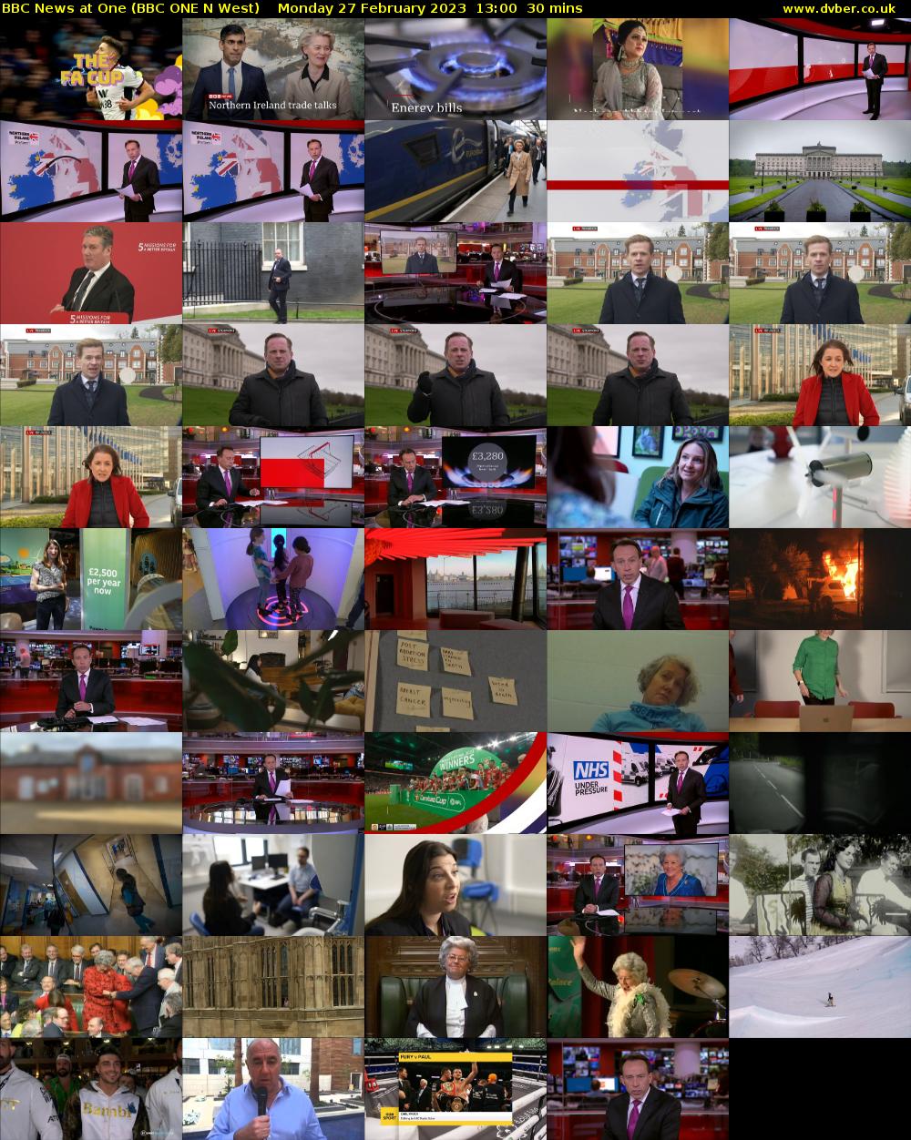 BBC News at One (BBC ONE N West) Monday 27 February 2023 13:00 - 13:30