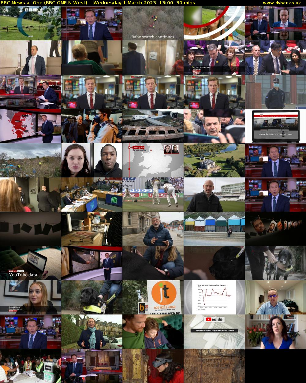 BBC News at One (BBC ONE N West) Wednesday 1 March 2023 13:00 - 13:30
