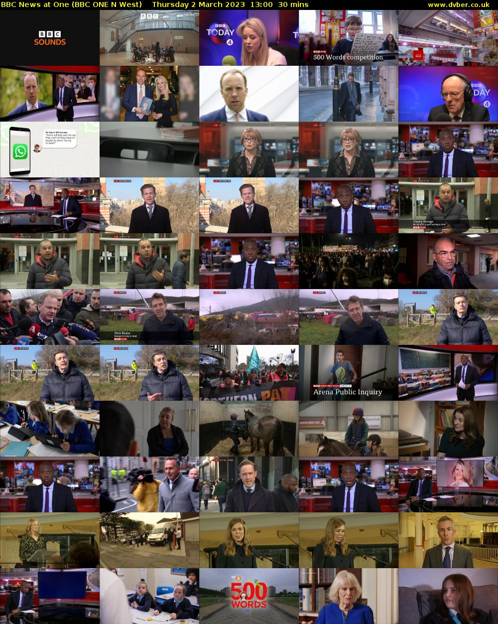 BBC News at One (BBC ONE N West) Thursday 2 March 2023 13:00 - 13:30