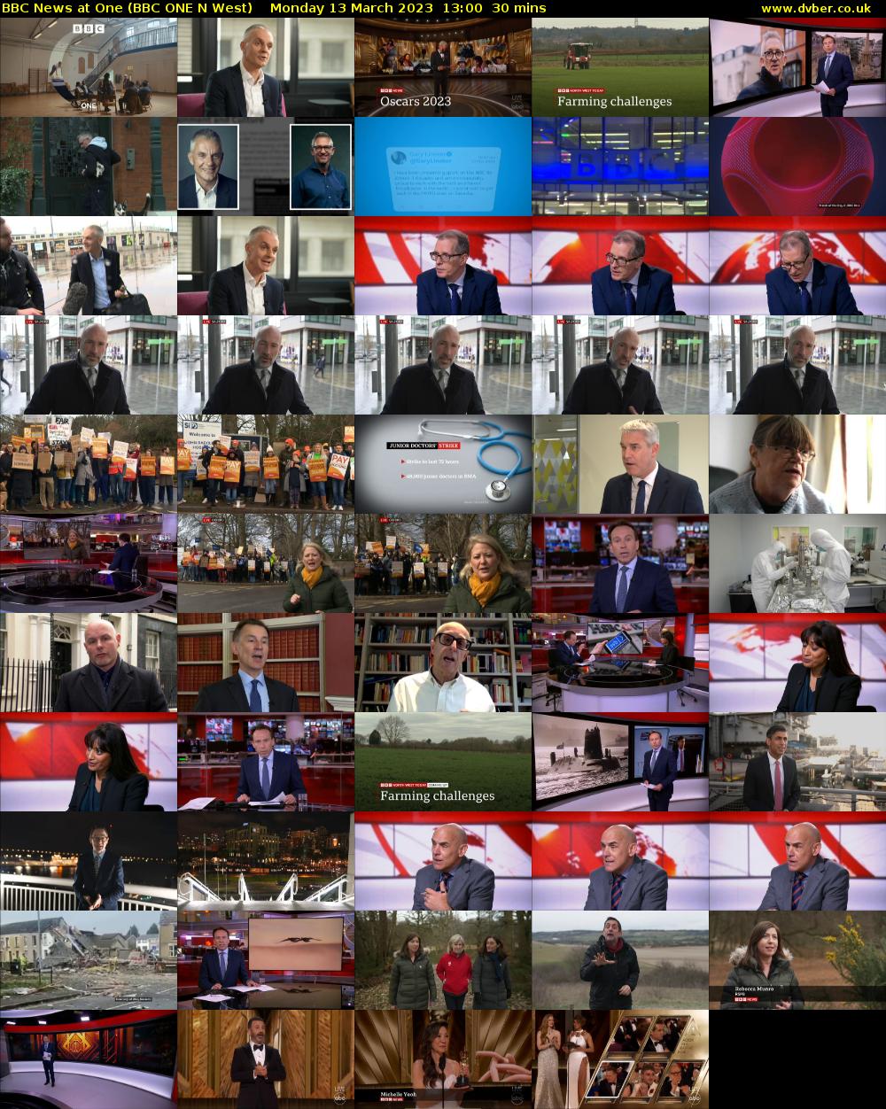 BBC News at One (BBC ONE N West) Monday 13 March 2023 13:00 - 13:30