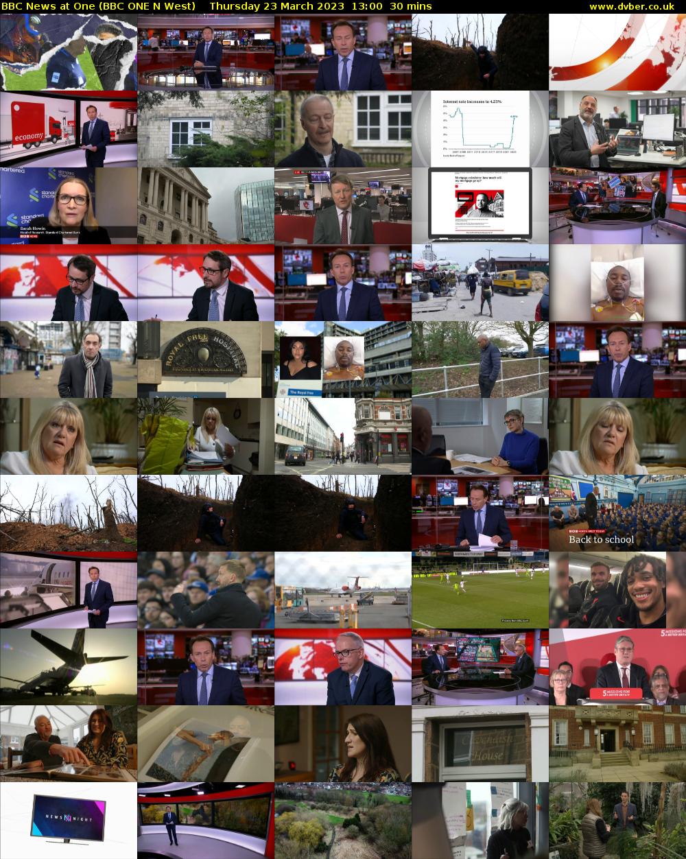 BBC News at One (BBC ONE N West) Thursday 23 March 2023 13:00 - 13:30