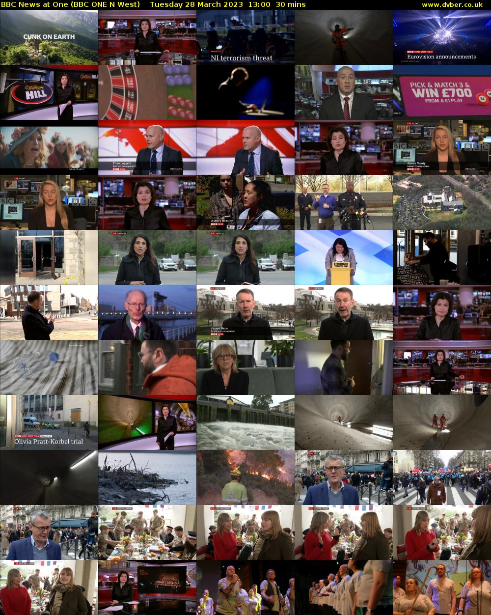 BBC News at One (BBC ONE N West) Tuesday 28 March 2023 13:00 - 13:30