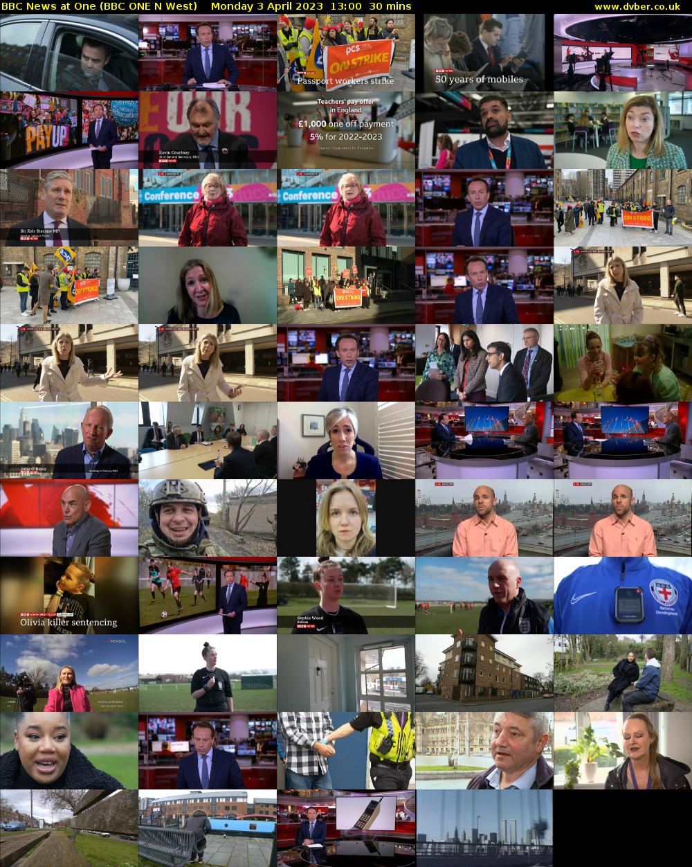 BBC News at One (BBC ONE N West) Monday 3 April 2023 13:00 - 13:30