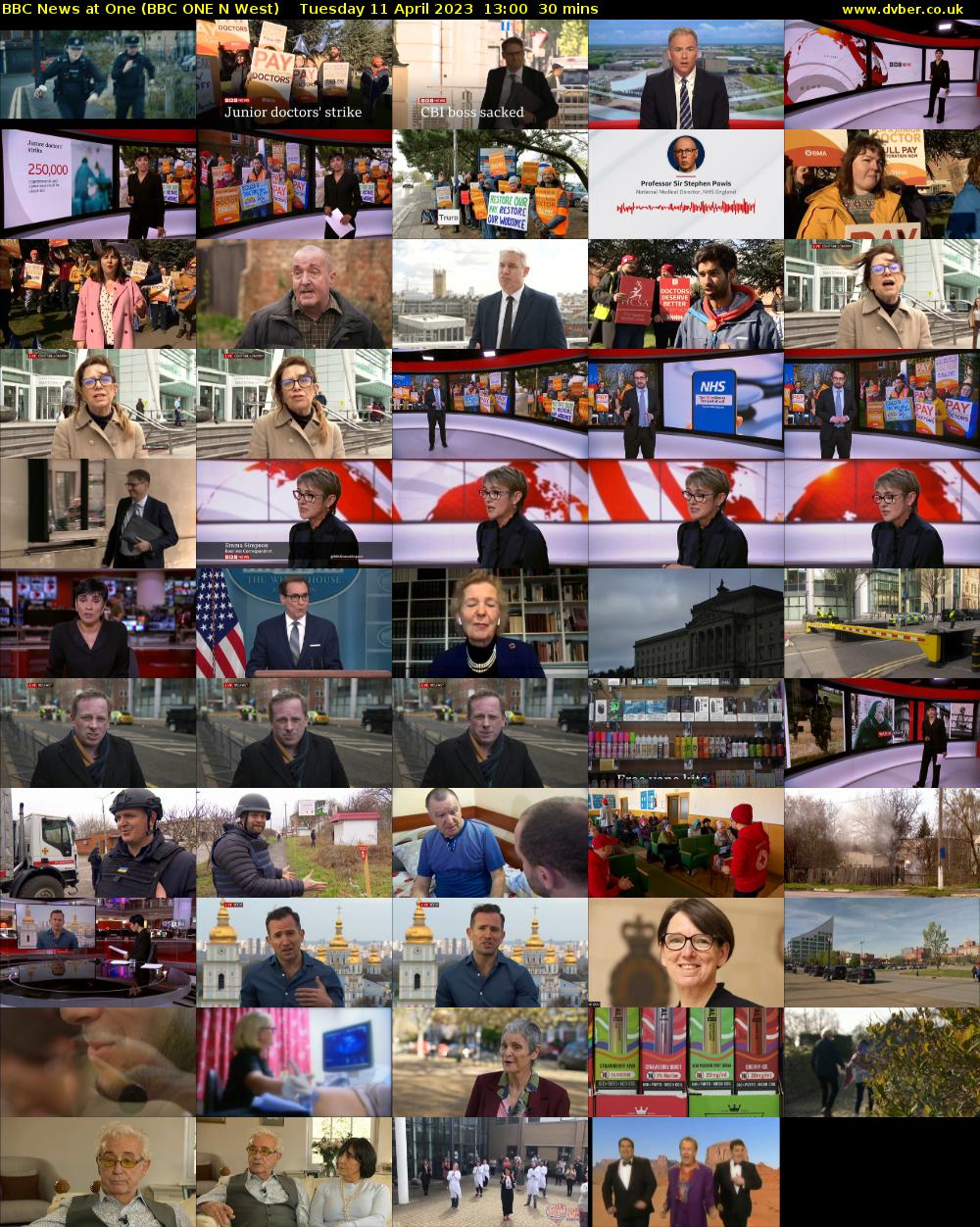 BBC News at One (BBC ONE N West) Tuesday 11 April 2023 13:00 - 13:30
