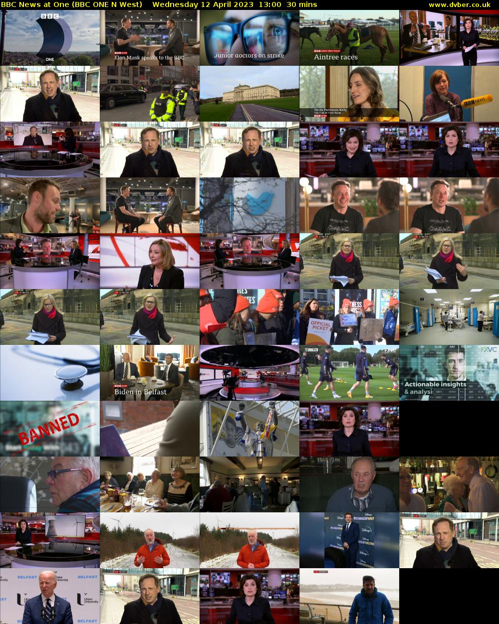 BBC News at One (BBC ONE N West) Wednesday 12 April 2023 13:00 - 13:30