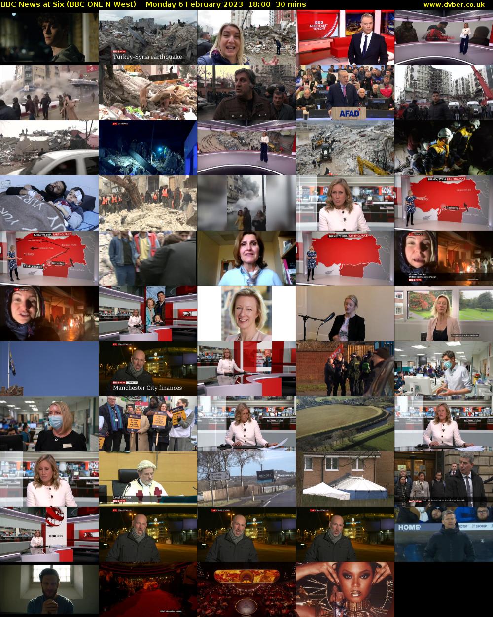 BBC News at Six (BBC ONE N West) Monday 6 February 2023 18:00 - 18:30