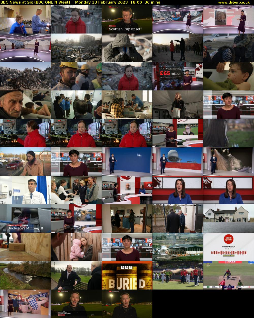BBC News at Six (BBC ONE N West) Monday 13 February 2023 18:00 - 18:30