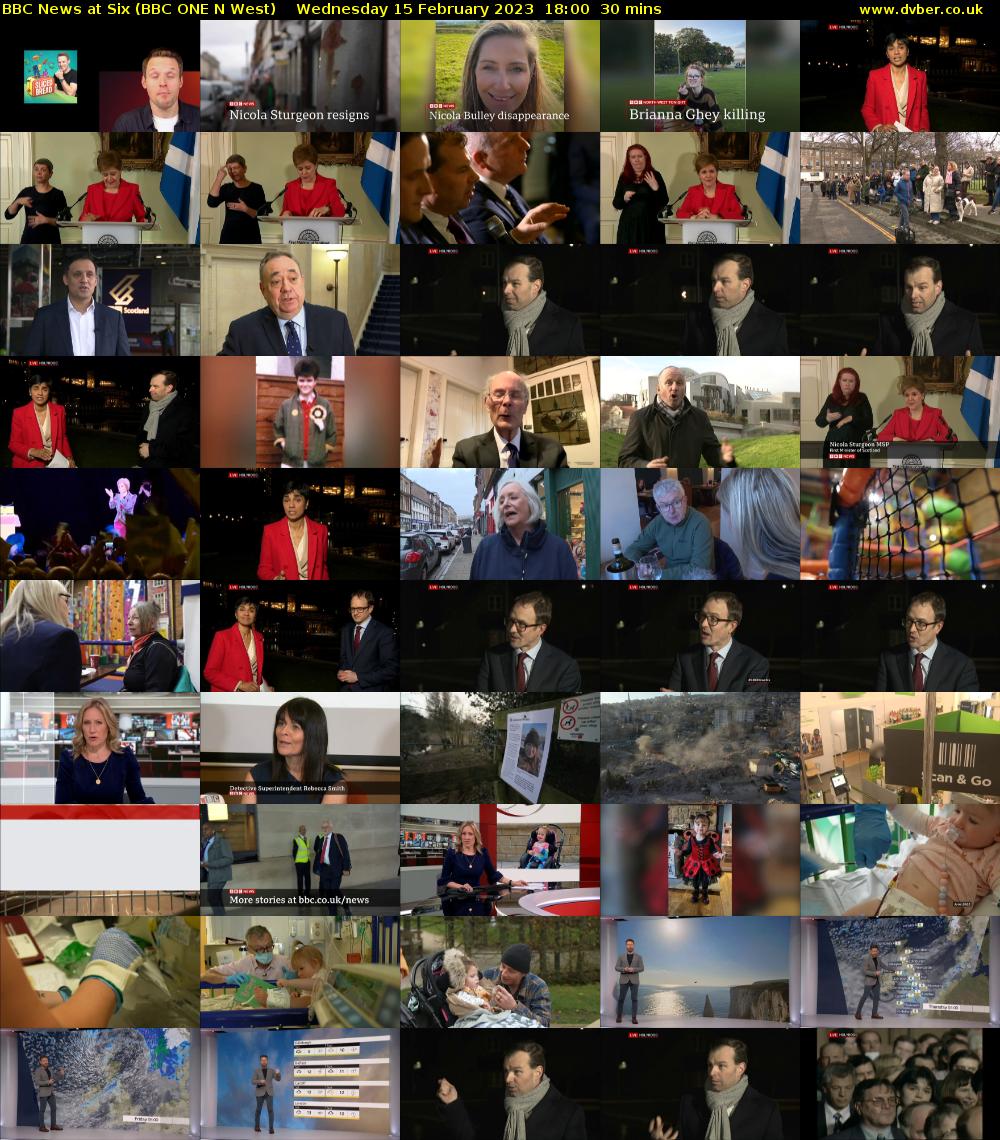 BBC News at Six (BBC ONE N West) Wednesday 15 February 2023 18:00 - 18:30