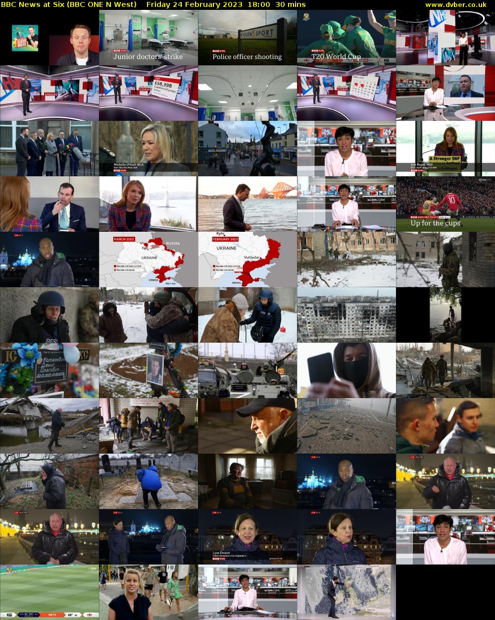BBC News at Six (BBC ONE N West) Friday 24 February 2023 18:00 - 18:30