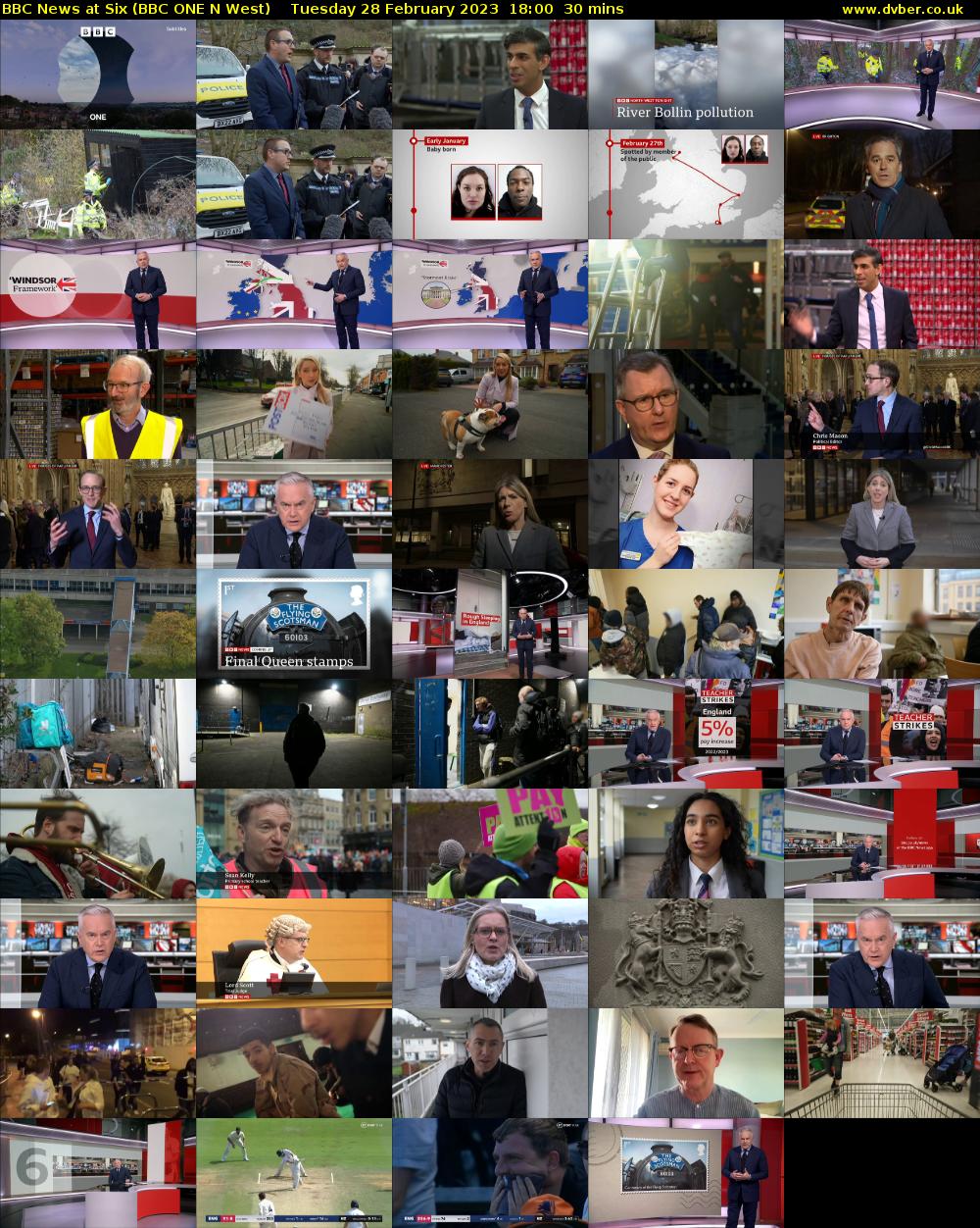 BBC News at Six (BBC ONE N West) Tuesday 28 February 2023 18:00 - 18:30
