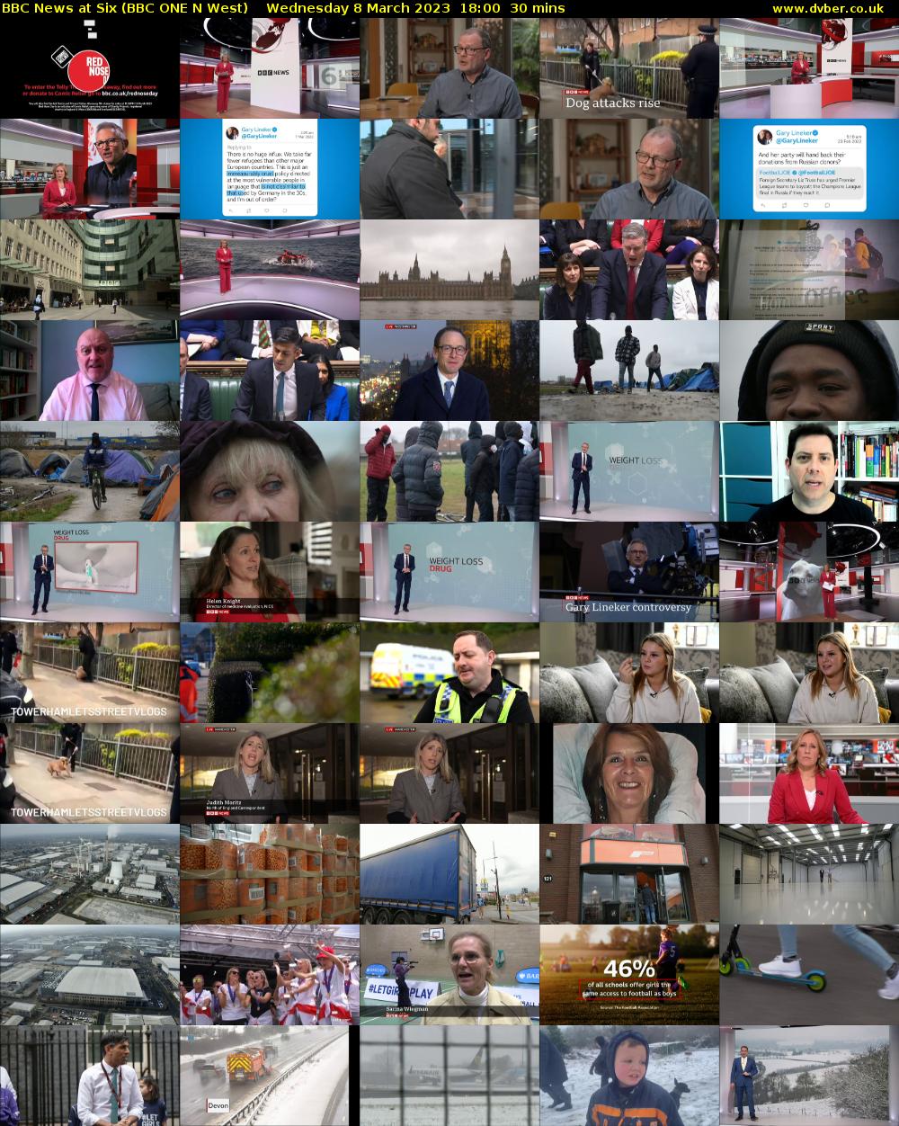 BBC News at Six (BBC ONE N West) Wednesday 8 March 2023 18:00 - 18:30