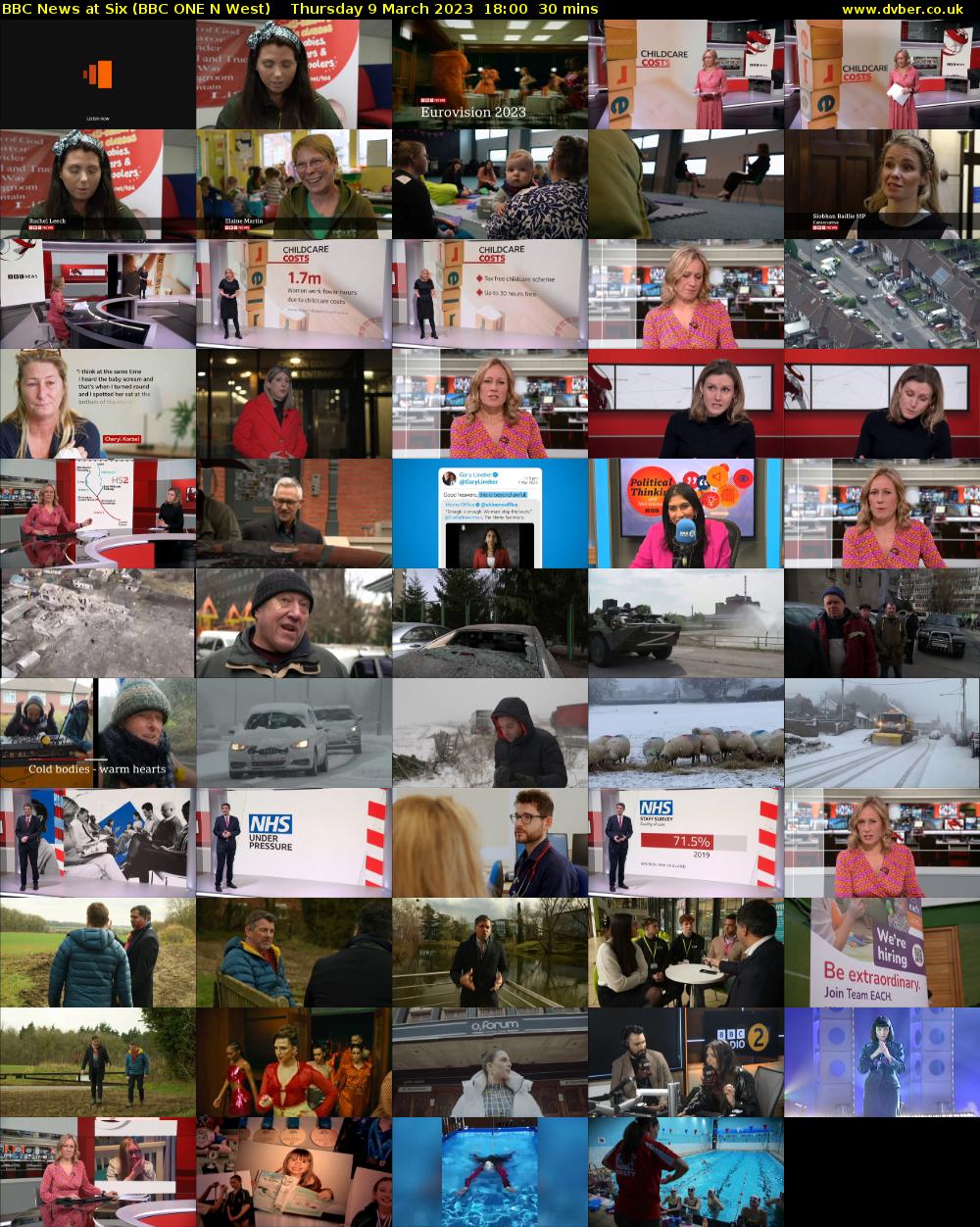 BBC News at Six (BBC ONE N West) Thursday 9 March 2023 18:00 - 18:30