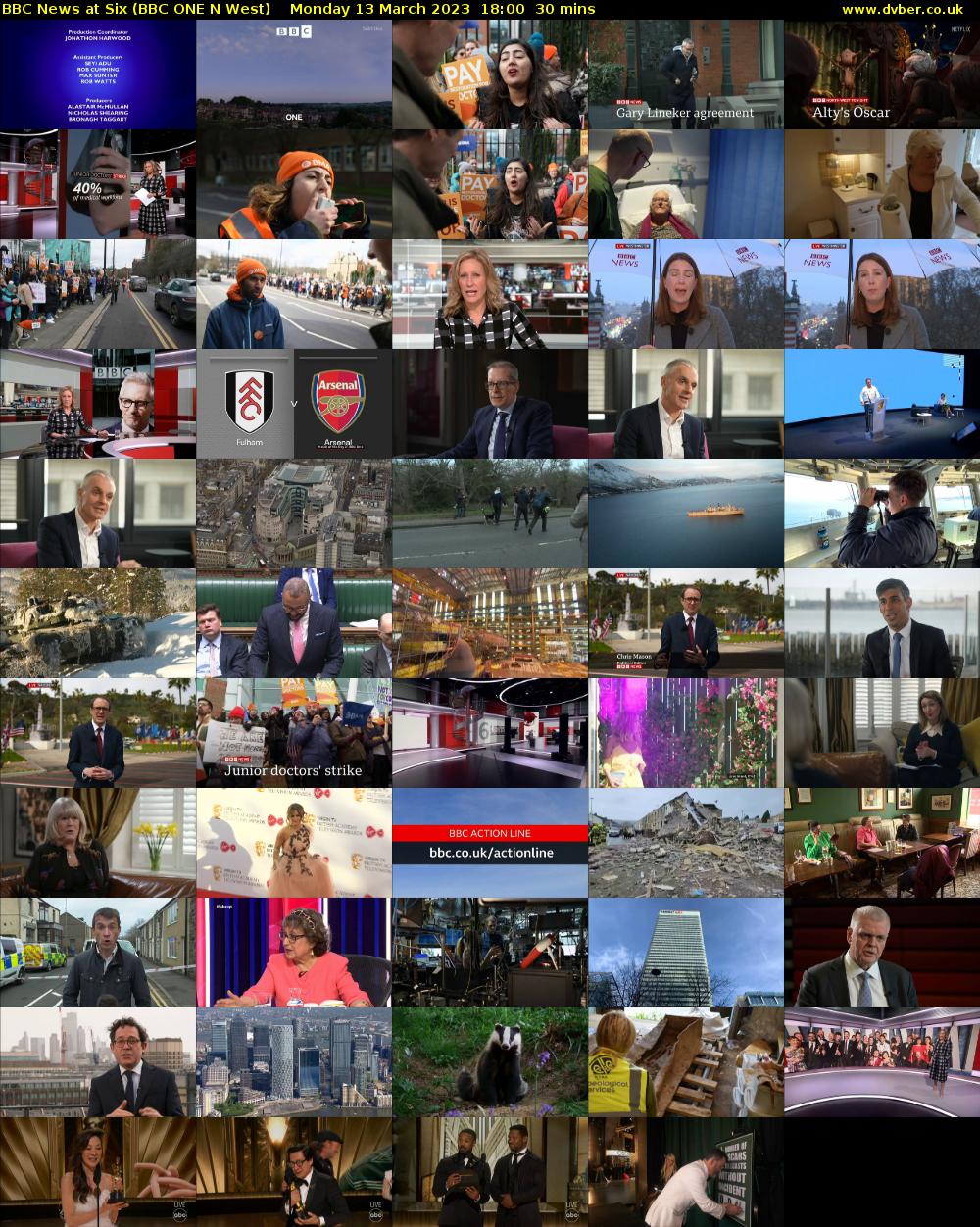 BBC News at Six (BBC ONE N West) Monday 13 March 2023 18:00 - 18:30