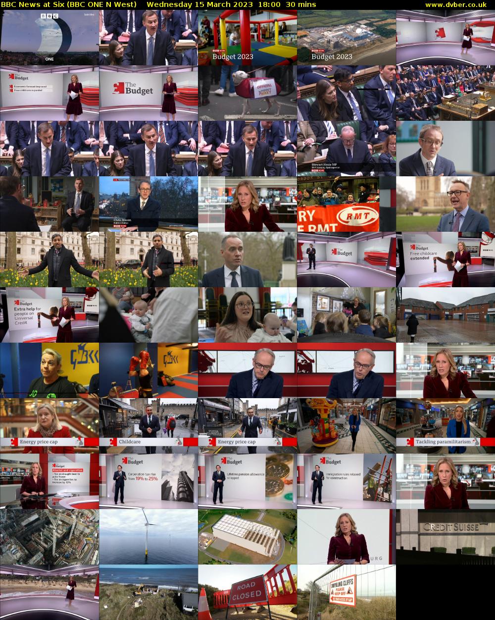 BBC News at Six (BBC ONE N West) Wednesday 15 March 2023 18:00 - 18:30